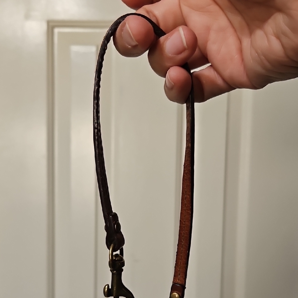 Coach Euc Patchwork Denim And Leather Wristlet - image 5